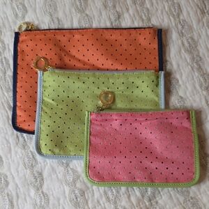 Estee Lauder Cosmetic Bag Set - Orange, Green, Pink